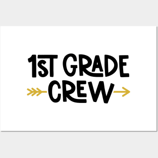 1st Grade Crew Funny Kids Back to School Posters and Art